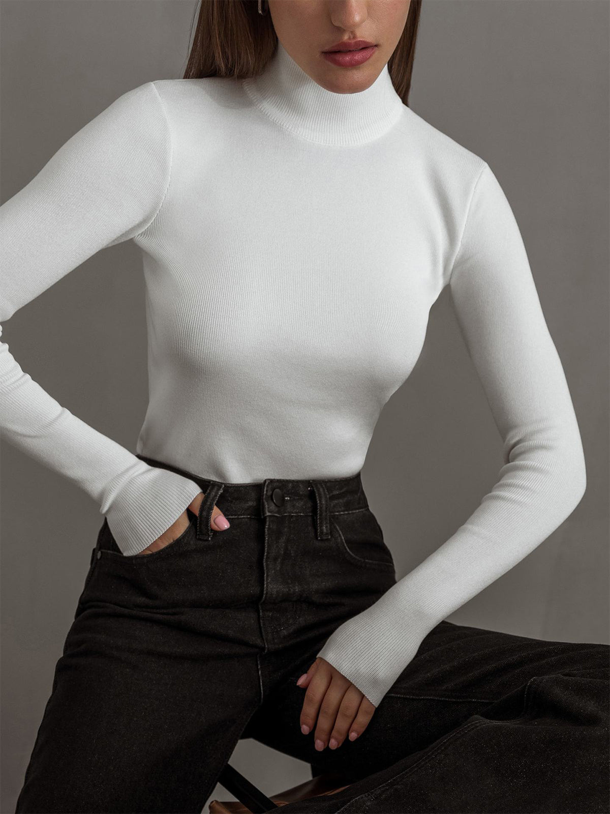 Haut à Col Montant pour Femme Printemps 9