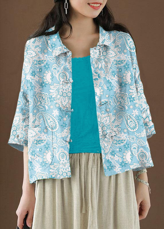 Haut en Lin d'Été à Col Peter Pan pour Femme 10