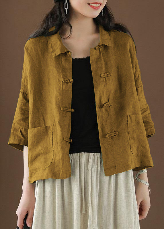 Haut en Lin d'Été à Col Peter Pan pour Femme 12