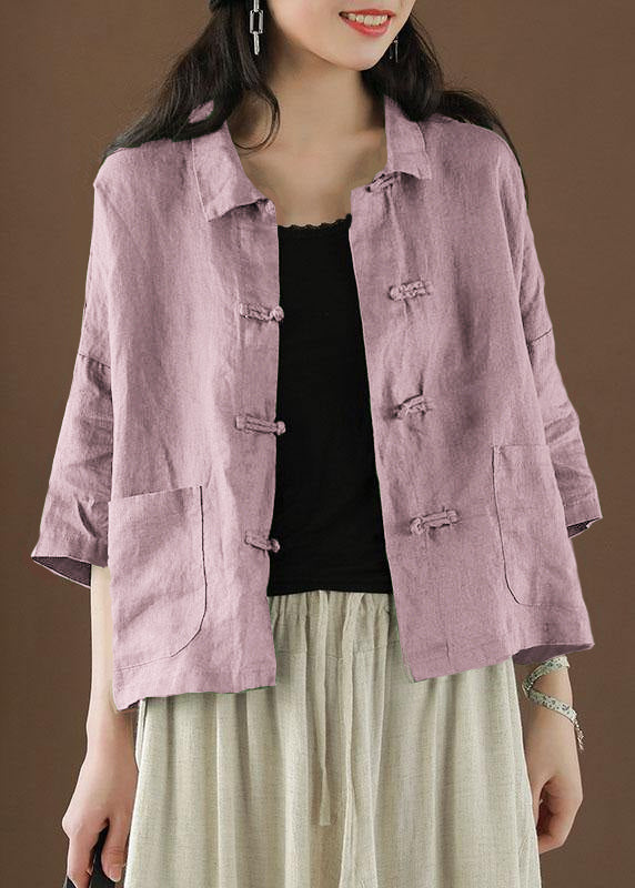 Haut en Lin d'Été à Col Peter Pan pour Femme 8