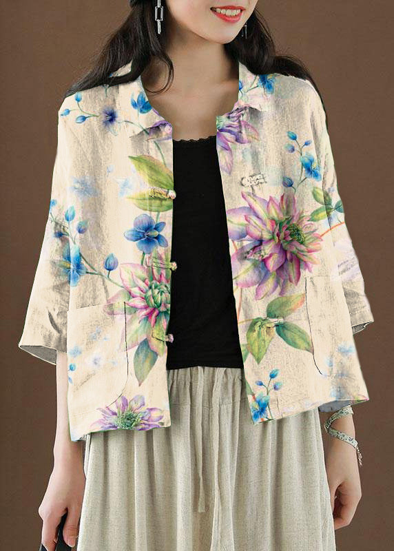 Haut en Lin d'Été à Col Peter Pan pour Femme 9