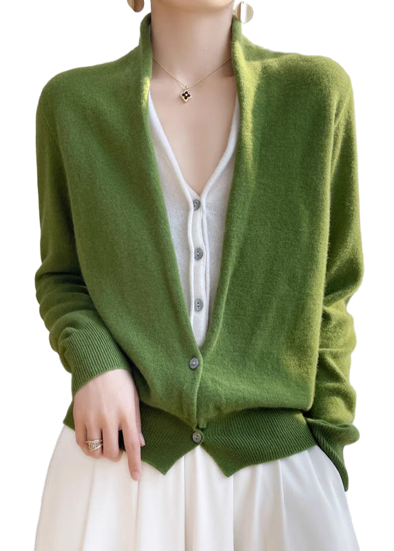 Haut en Tricot à Col V pour Femmes avec Boutons 0