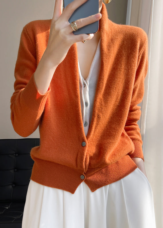 Haut en Tricot à Col V pour Femmes avec Boutons 1