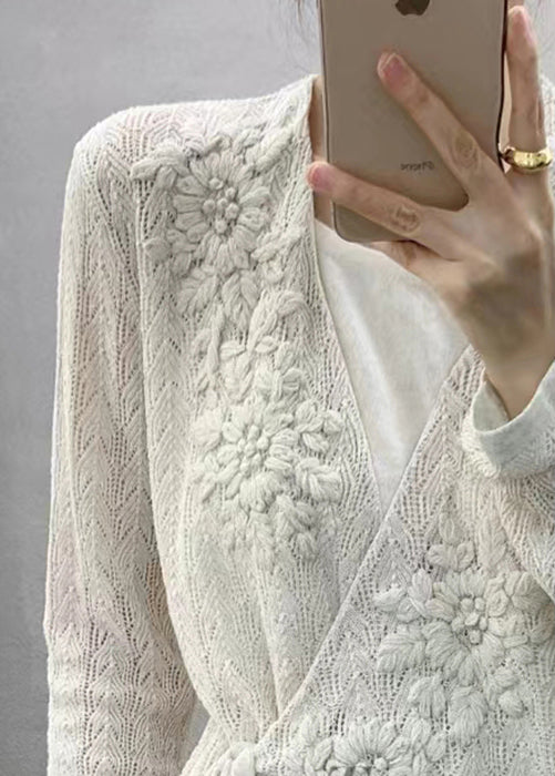 Haut en Tricot à Lacets pour Femme Style Automnal 2