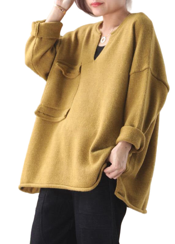 Haut en tricot d'automne à poches 0