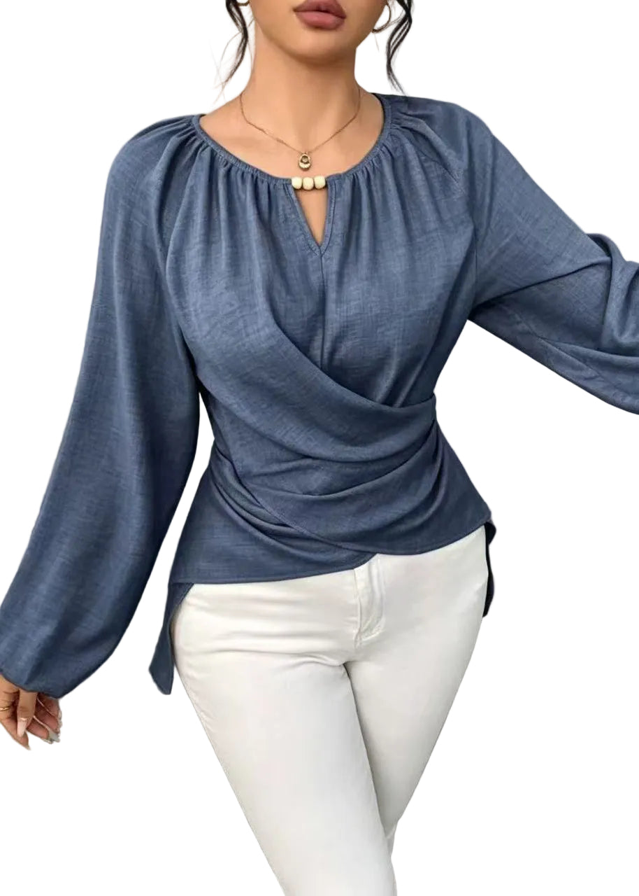 Haut pour femme style automnal à coupe ample 0