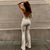 Combinaison Femme Chic Évasée Sans Bretelles en Polyester-2