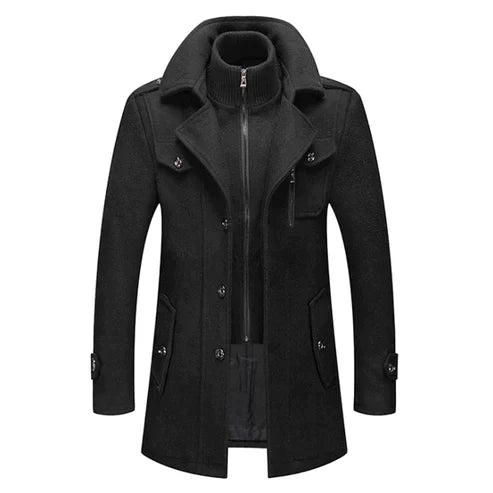 Manteau Hiver Homme Élégant Polyester Coupe Moderne 3