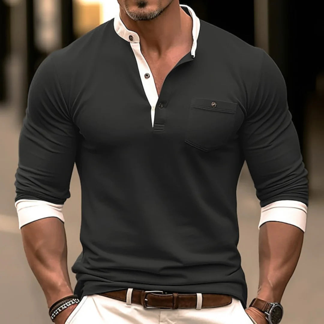 Chemise Homme Longue Élégante Tissu Confortable-1