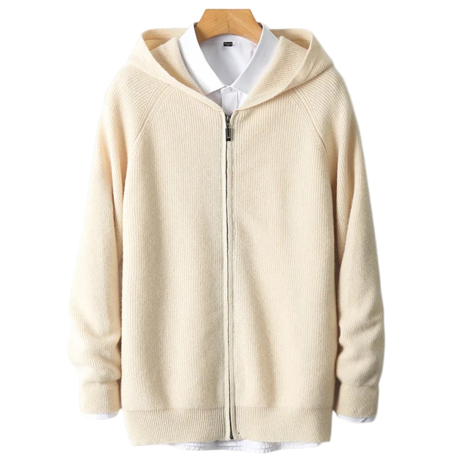 Homme Cardigan à Capuche Zippé 0