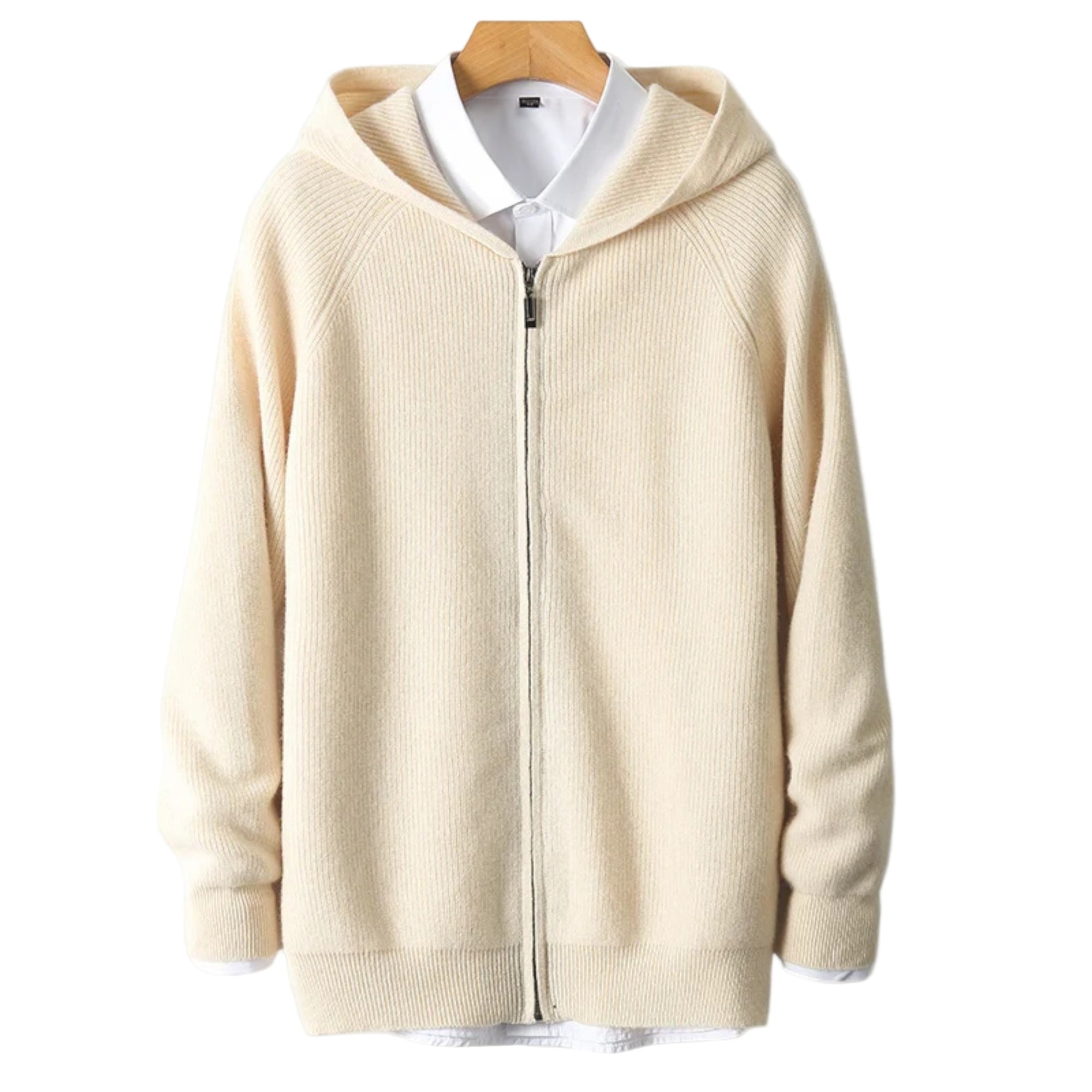 Homme Cardigan à Capuche Zippé 0