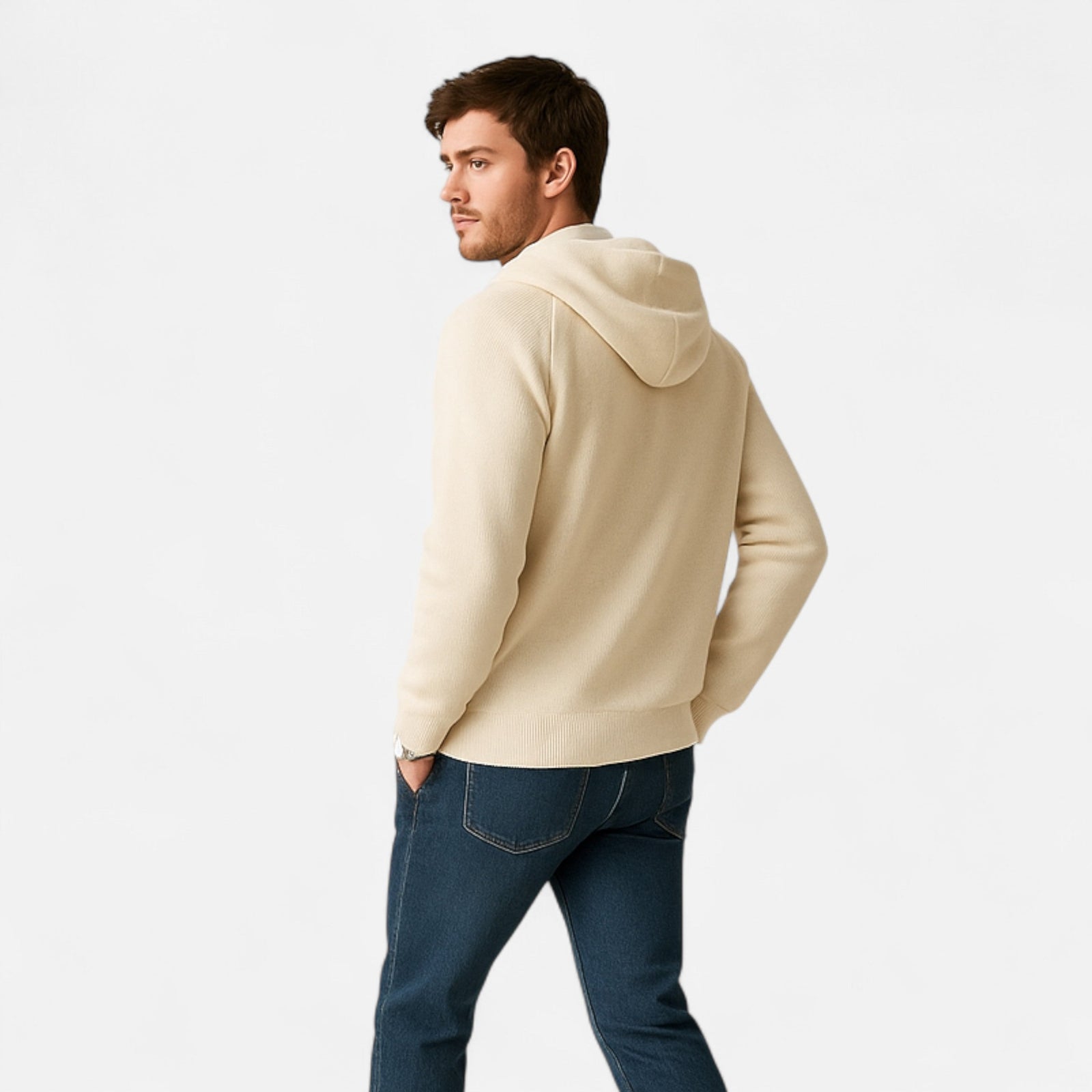 Homme Cardigan à Capuche Zippé 2