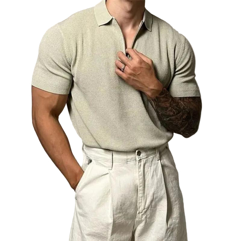 Homme Muscle Shirt Zip-up Moderne 0