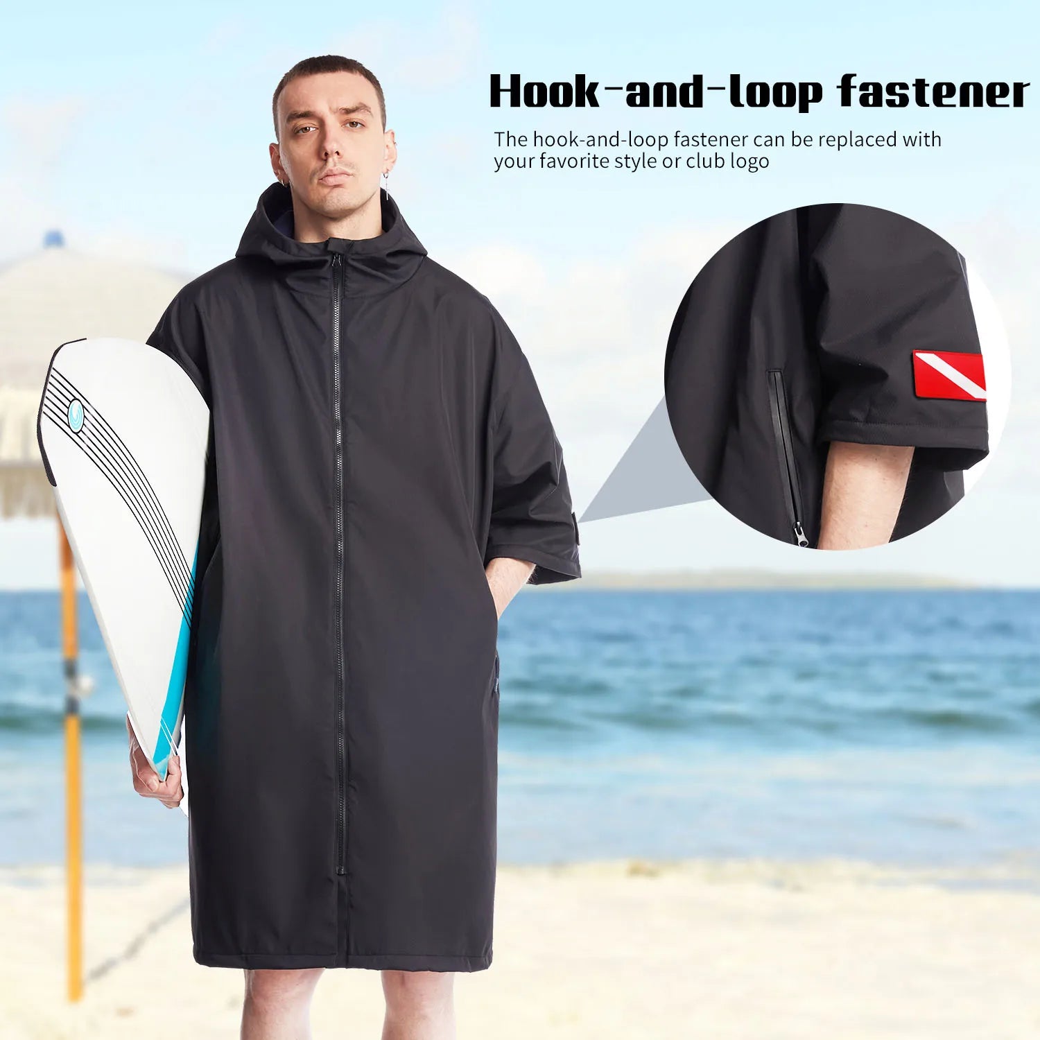 Homme Poncho Imperméable Cape Pour La Pluie Tissu Résistant Au Vent 4