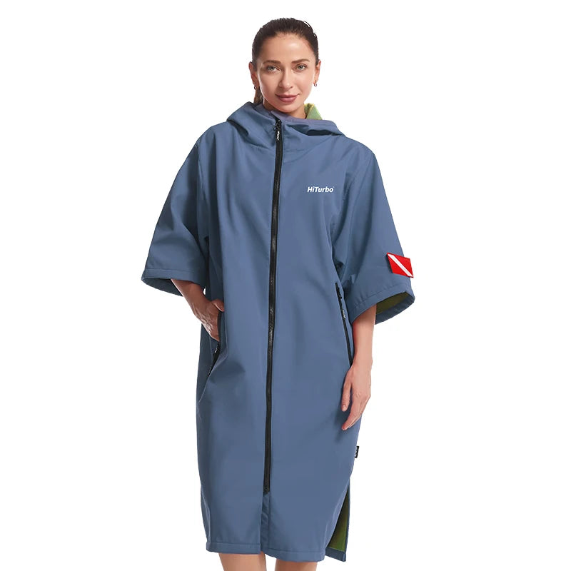 Homme Poncho Imperméable Cape Pour La Pluie Tissu Résistant Au Vent 6