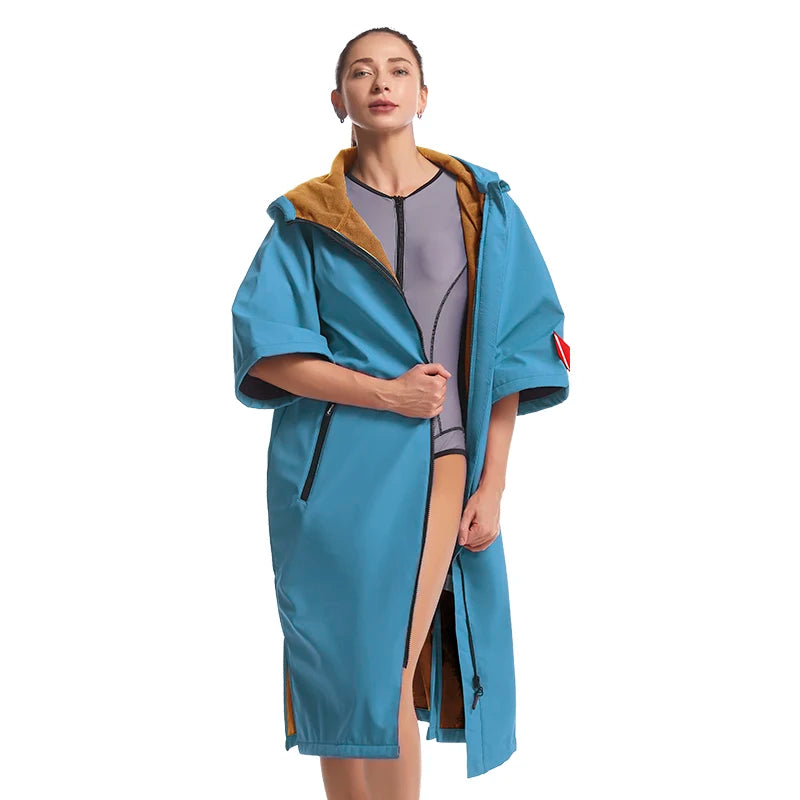 Homme Poncho Imperméable Cape Pour La Pluie Tissu Résistant Au Vent 7