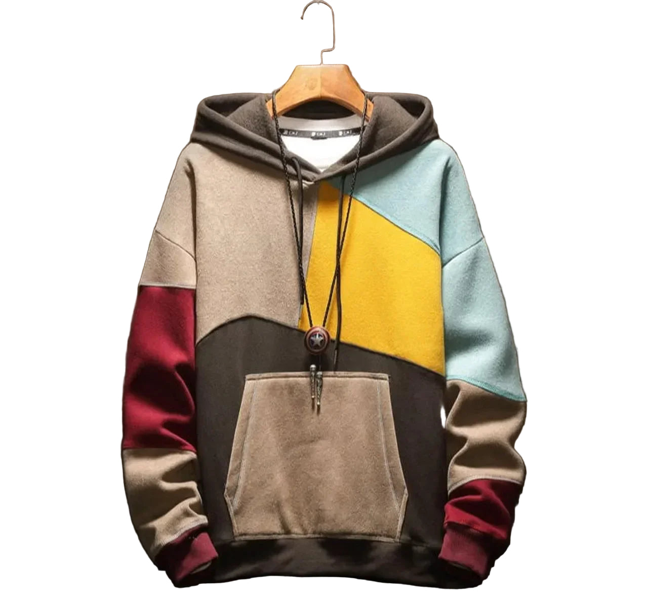 Homme Sweat à Capuche Color Block Décontracté 0