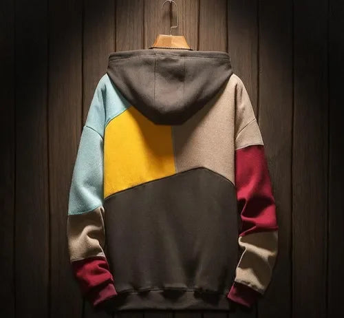 Homme Sweat à Capuche Color Block Décontracté 1