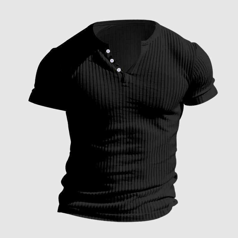 Homme T-shirt Henley Urbain 7