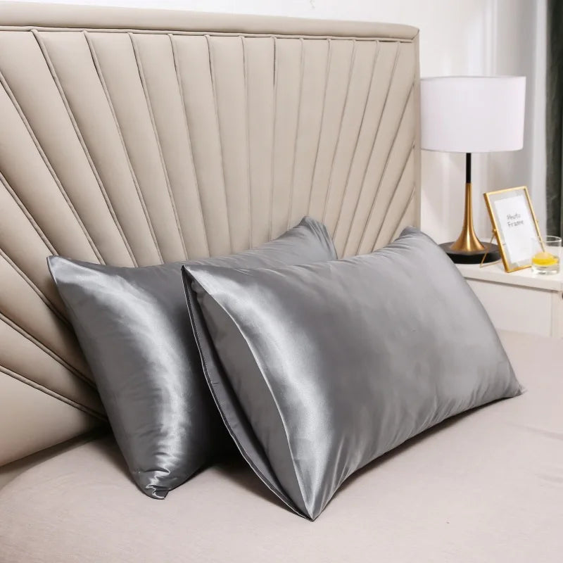 Housse de Coussin en Soie Hypoallergénique Unisexe