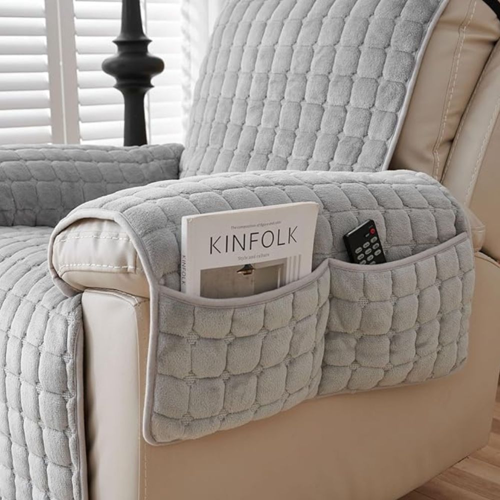 Housse de Fauteuil Inclinable Moderne avec Texture en Grille 3