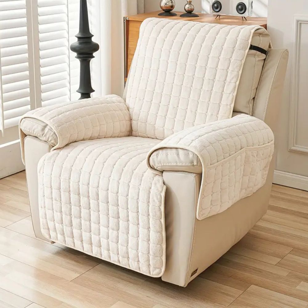 Housse de Fauteuil Inclinable Moderne avec Texture en Grille 4
