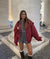 Variant image for Veste Femme Oversized Noire Style Bomber Résistante au Froid-1