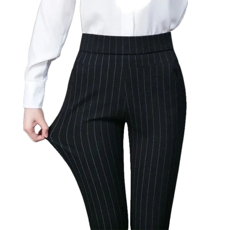 Pantalon Fluide Femme Élastique Taille Haute Tissu Léger 3