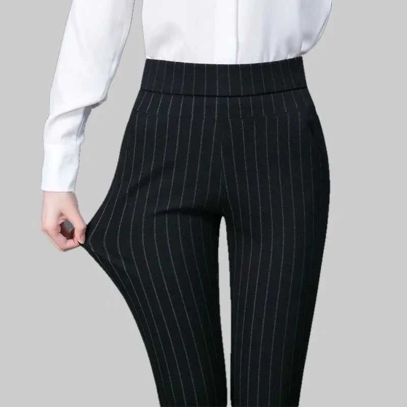 Pantalon Fluide Femme Élastique Taille Haute Tissu Léger 3