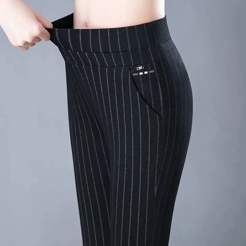 Pantalon Fluide Femme Élastique Taille Haute Tissu Léger 2