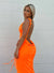 Variant image for Robe Longue Femme Noire Décolleté Dos Tissu Élastique Maxi-1
