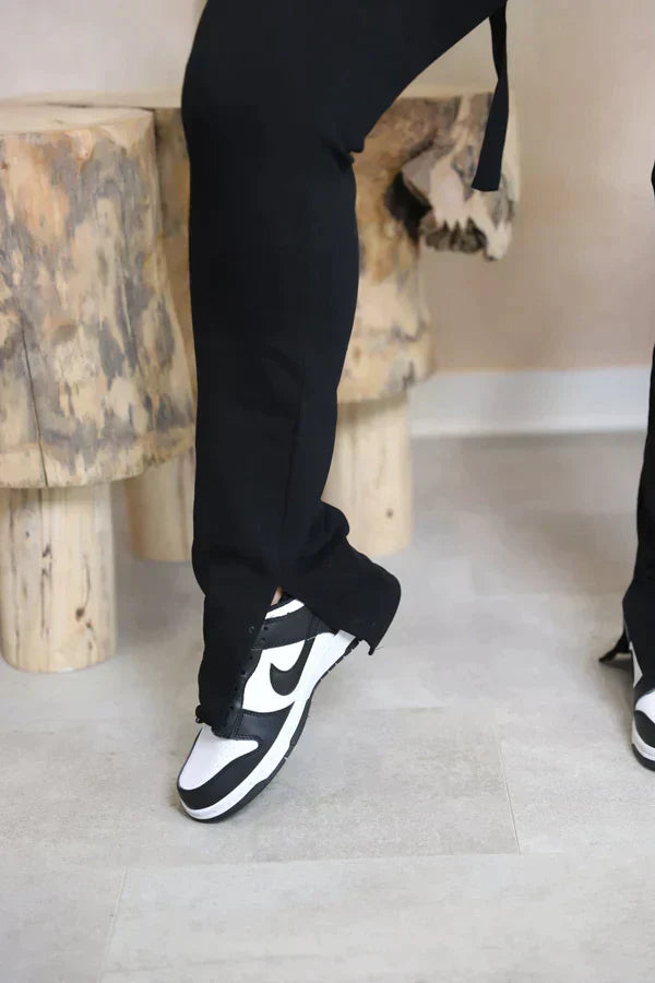 Pantalon Sportif Femme Confortable Mélange de Coton Élastique 5