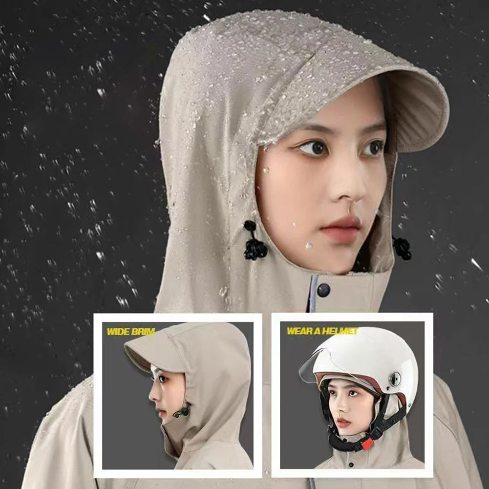 Imperméable Long pour Hommes et Femmes en Oxford avec Capuche 2