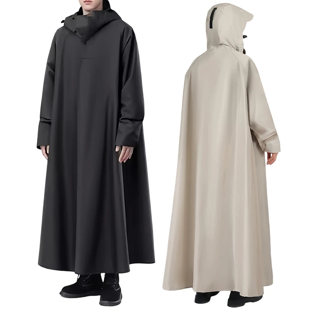 Imperméable Long pour Hommes et Femmes en Oxford avec Capuche 3
