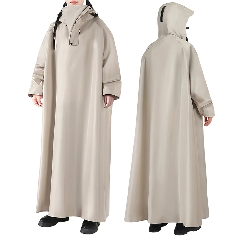 Imperméable Long pour Hommes et Femmes en Oxford avec Capuche 7