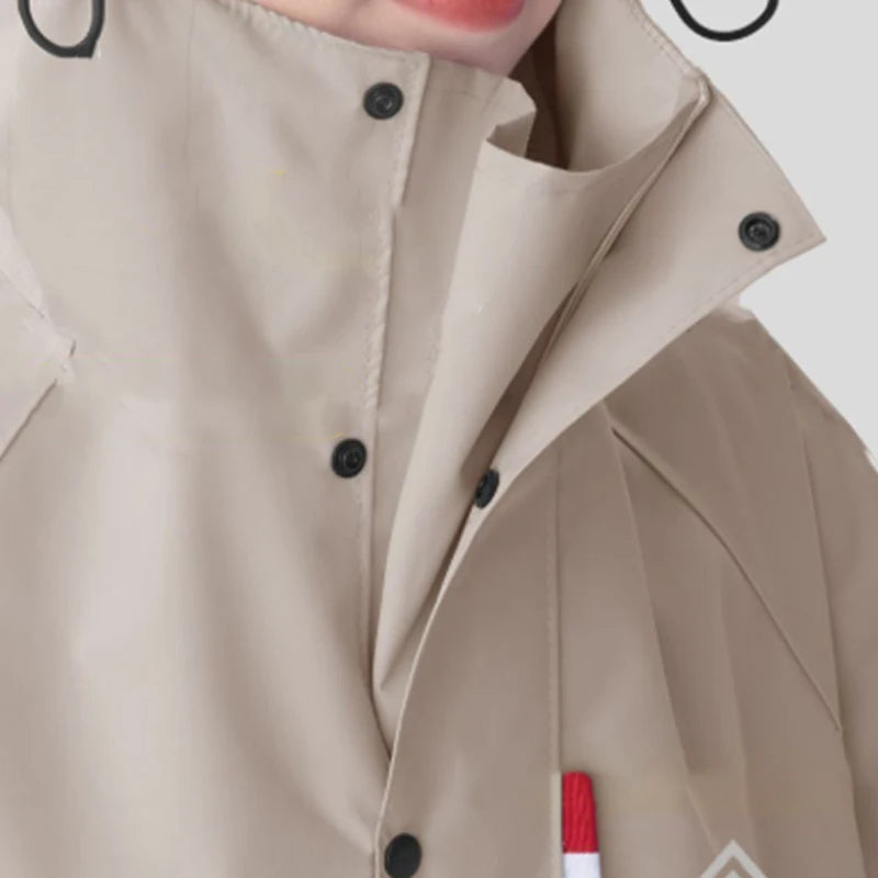 Imperméable Unisexe Long en Oxford avec Capuche 3