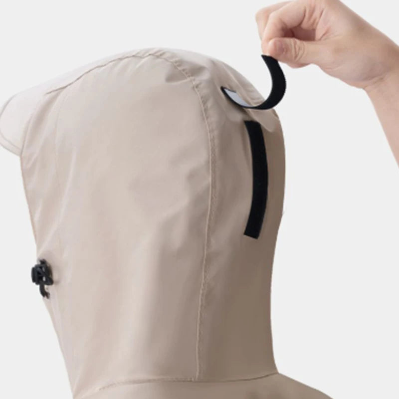 Imperméable Unisexe Long en Oxford avec Capuche 4