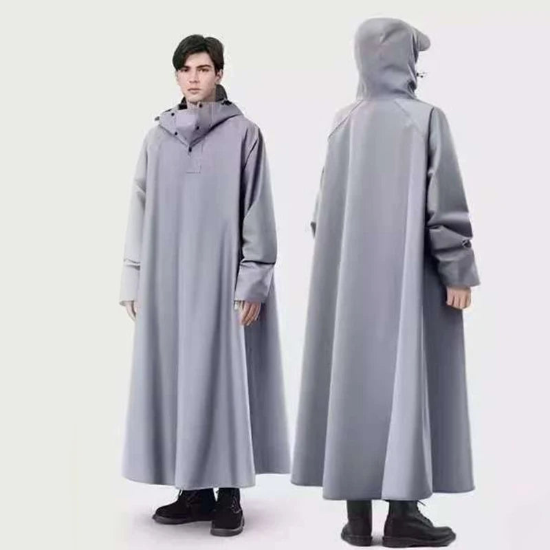 Imperméable Unisexe Long en Oxford avec Capuche 7