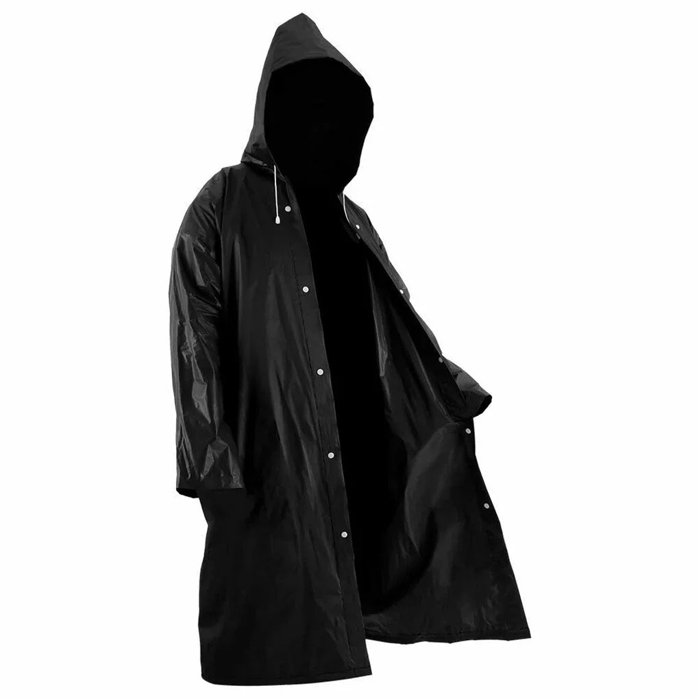 Imperméable Unisexe Poncho EVA Léger avec Capuche et Boutons pour Activités de Plein Air 8