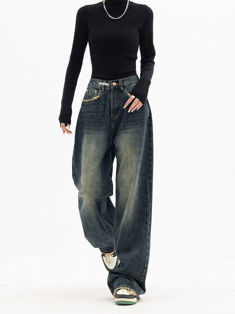 Jean Ample Vintage pour Femme Style Urbain 2