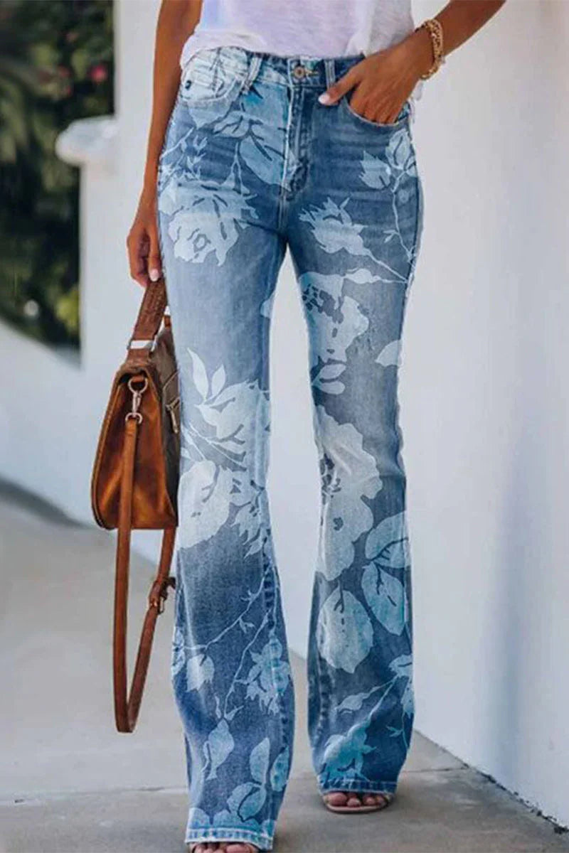 Jean Femme Détail Floral Regular Fit 5