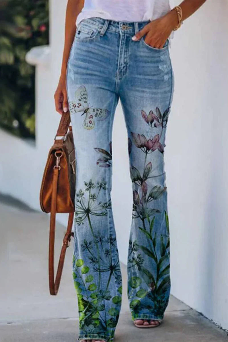 Jean Femme Détail Floral Regular Fit 8