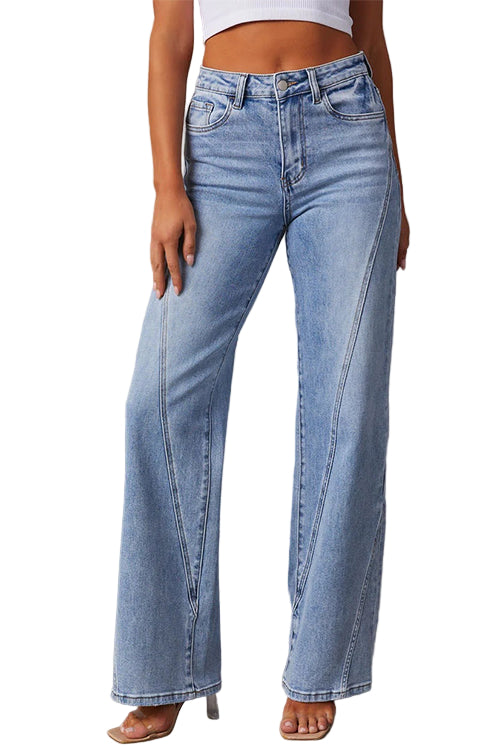 Jean Femme Droit Effet Vieilli Tendance 0