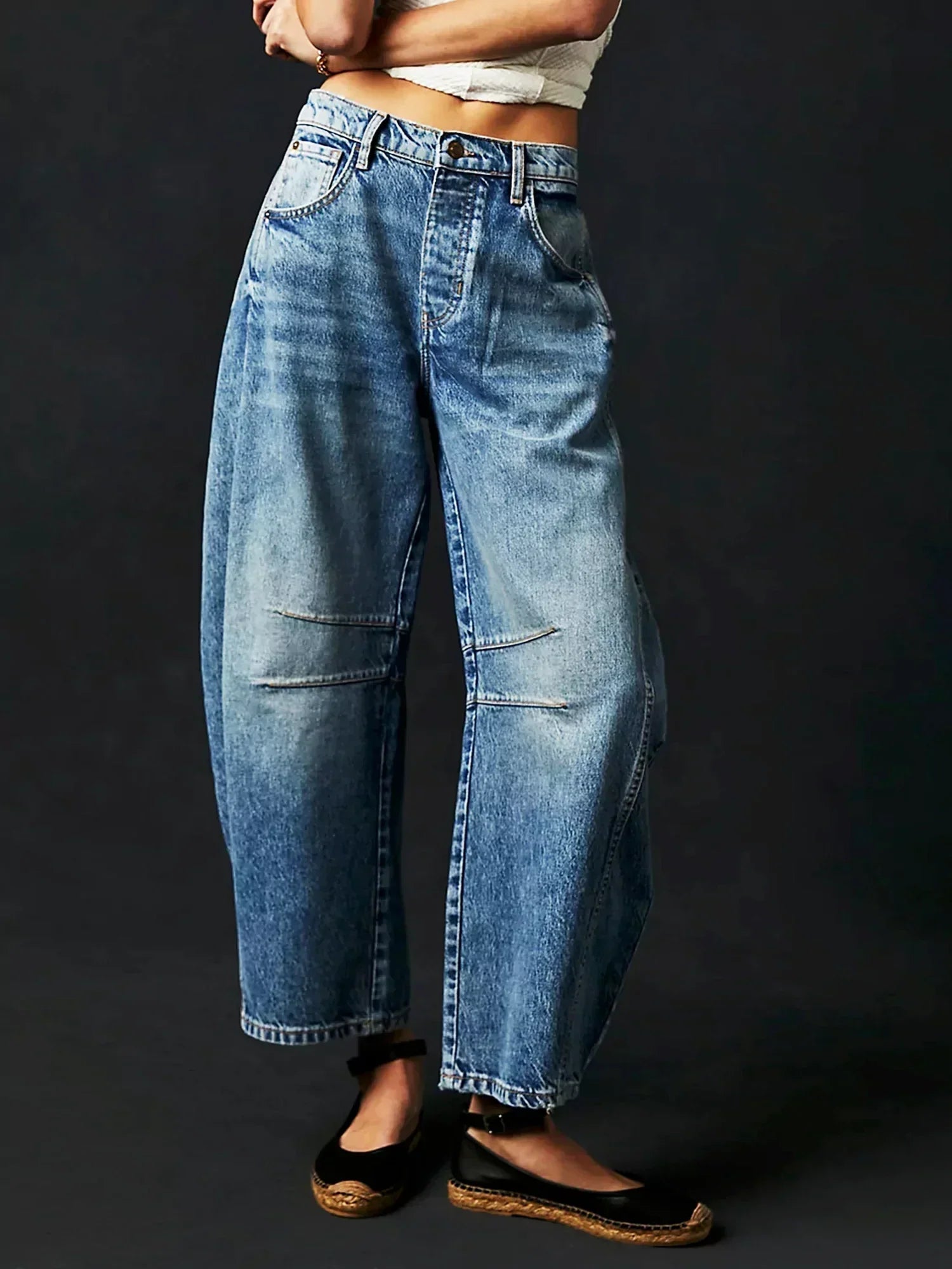 Jean Femme Imprimé Léopard Coupe Large 100% Coton 5
