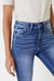 Jean Femme Skinny Taille Haute Denim Détails Ourlet 3