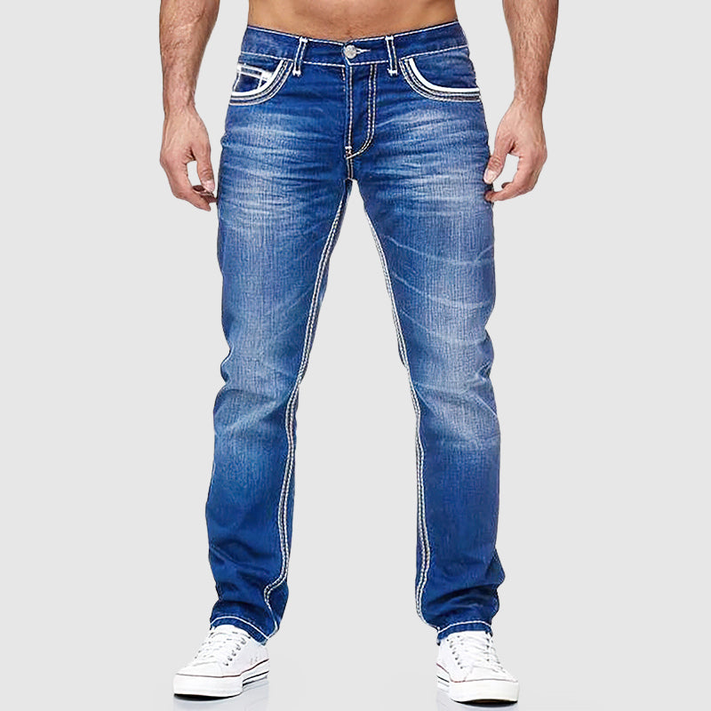 Jean Homme Coupe Classique Polyvalent avec Poches Latérales 1