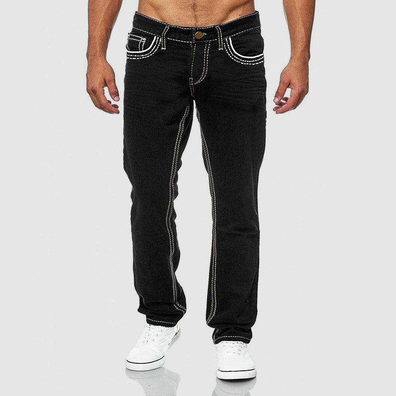 Jean Homme Coupe Classique Polyvalent avec Poches Latérales 2