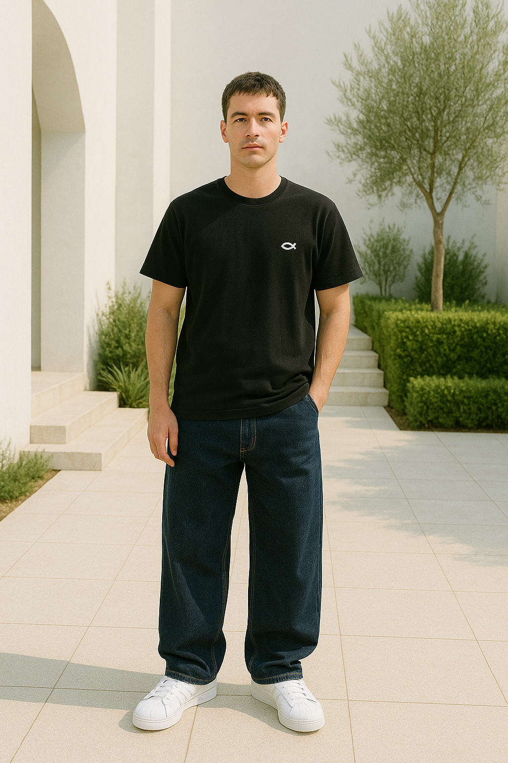 Jeans Baggy pour Femme Style Décontracté en Denim 1