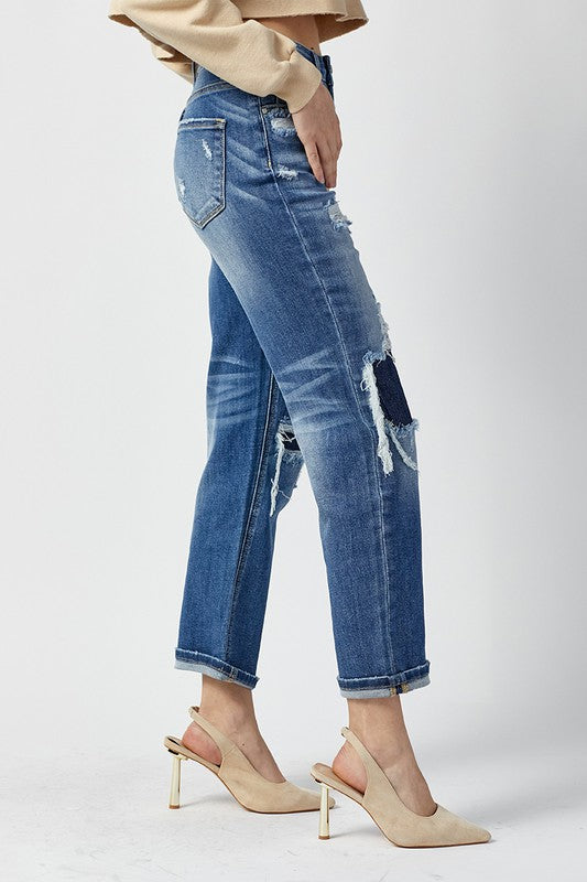 Jeans Droits Taille Haute Femme 2