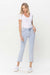 Jeans Droits Taille Haute Femme Denim Clair 1